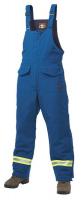 46W122 Bib Overalls, Blue, Size 48x32 In.