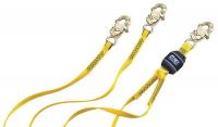 46W444 Lanyard, 2 Leg, Polyester, Yellow