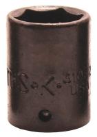 46W467 Impact Socket, 1/4 in Dr, 6 pt Std, 8mm