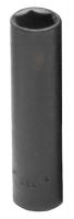 46W481 Impact Socket, 1/4 in Dr, 6 pt Deep, 10mm