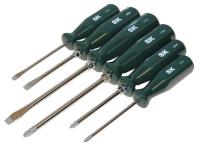 46W520 Combo Screwdriver Set, SL/PH, 6 Pc