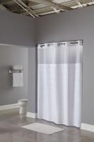 46Y258 Shower Curtain, White, 77 In L, 71 In W