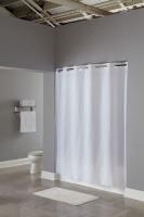 46Y259 Shower Curtain, White, 74 In L, 71 In W