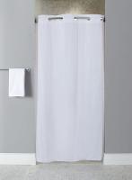 46Y263 Shower Curtain, White, 74 In L, 42 In W