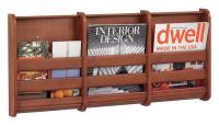 48J253 Magazine Wall Rack, Cherry