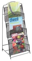 48J261 Magazine Floor Rack, Black