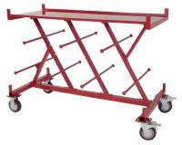 48L079 Wire Cart, 7 Shelves, 1500 Lb Capacity