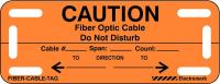 48W908 Caution Tag, 1-1/4 x 3-1/4In, Blk/Orange