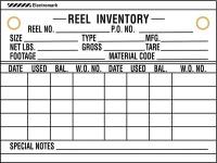 48W911 Reel Inventory Tag, 4-1/2 x 6 In, Blk/Slvr