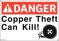 48W922 Danger Sign, 14 x 20In, Blk/Red/Ble/Wht