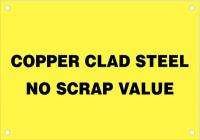 48W924 Security Sign, 7 x 10In, Black/Yellow