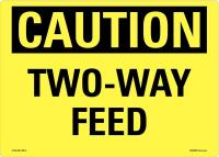 48W937 Caution Sign, 10 x 14In, Black/Yellow, Eng