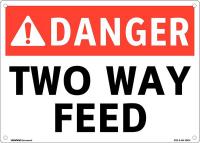 48W938 Danger Sign, 10 x 14In, Red/Blk/Wht, PK 5