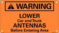 48W943 Danger Sign, 12 x 21In, Black/Orange, PK 5