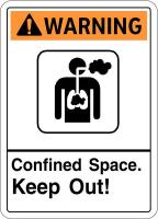 48W982 Warning Sign, 7 x 10In, Red/Black/White
