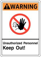 48W988 Warning Sign, 7 x 10In, Red/Black/White