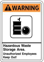 48W991 Warning Sign, 7 x 10In, Red/Black/White