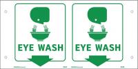 48X008 First Aid Sign, 6 x 8-3/4In, Green/White