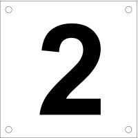 48X061 Number Card, 2, 1-1/2In H