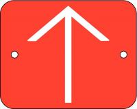 48X099 Pole Tag, 2 x 2-1/2In, White/Red