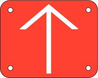48X102 Pole Tag, 2 x 2-1/2In, White/Red