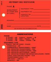 48X119 Info Tag, 3-1/4 x 5-1/2, Black/Red, PK 25