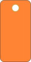 48X124 Blank Tag, 3 x 1-1/2In, Orange, PK 25