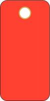 48X125 Blank Tag, 3 x 1-1/2In, Red, PK 25