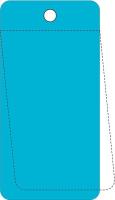 48X128 Blank Tag, 3-1/4 x 5In, Blue, PK 25