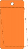 48X130 Blank Tag, 3-1/4 x 5In, Orange, PK 25