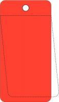48X131 Blank Tag, 3-1/4 x 5In, Red, PK 25