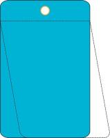 48X134 Blank Tag, 3-1/4 x 5In, Blue, PK 25