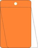 48X136 Blank Tag, 3-1/4 x 5In, Orange, PK 25