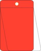 48X137 Blank Tag, 3-1/4 x 5In, Red, PK 25