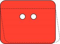 48X143 Blank Tag, 2-1/2 x 2In, Red, PK 25