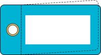 48X150 Blank Tag, 3 x 1-1/2In, Blue, PK 25