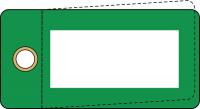 48X151 Blank Tag, 3 x 1-1/2In, Green, PK 25