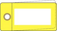 48X154 Blank Tag, 3 x 1-1/2In, Yellow, PK 25