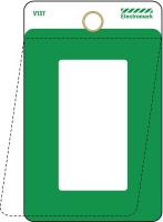 48X156 Blank Tag, 3 x 1-1/2In, Green, PK 25