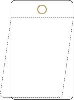 48X158 Blank Tag, 3 x 1-1/2In, White, PK 25