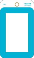 48X160 Blank Tag, 3 x 1-1/2In, Blue, PK 25