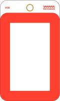 48X162 Blank Tag, 3 x 1-1/2In, Red, PK 25