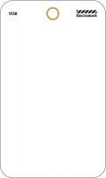 48X163 Blank Tag, 3 x 1-1/2In, White, PK 25