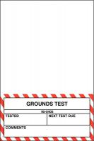 48X190 Inspect Label, Grnd Test, Red/Blk/Wht/Clr