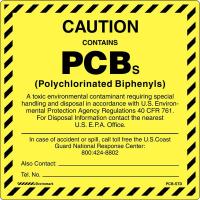 48X194 Caution Label, 6 x 6In, Black/Yellow