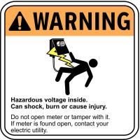 48X210 Warning Label, 2 x 2In, Blk/Yllw/Orng/Wht