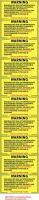 48X239 Warning Label, 1-1/4 x 5In, Black/Yellow