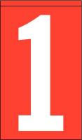 48X247 Number Card, 1, 2-1/2In H