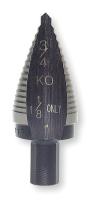 4A952 HSS Step Drill Bit, 1 1/8 In, Shank 7/16