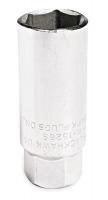 4AA28 Socket, Spark Plug, 3/8 Dr, 13/16 In, Chrome